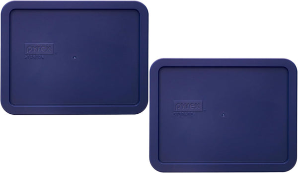 7211-PC (6-Cup) Blue Food Storage Lid (2-Pack) - Made in USA | Bpa-Free Plastic | Rectangle Shape | Designed for 7211 Glass Dish | Dishwasher Safe | Resists Stains and Odors1