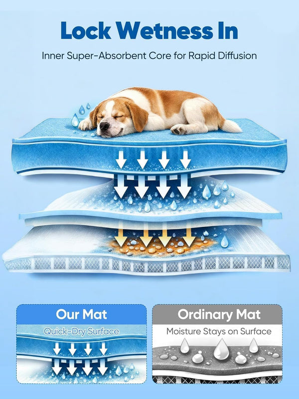 Rywell Super-Absorbent Cooling Mat for Dogs 44"X32" Arc-Chill 3.0 & Color-Changing Dog Cooling Mat, Stay Cool & Dry, Washable, Non-Slip Pet Bed Mat for Floors, Sofas, Kennels2