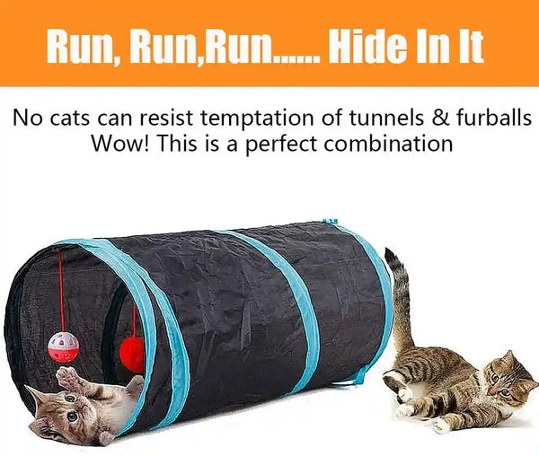 21 Pcs Cat Toys for Indoor Cats Collapsible Cat Tunnel Interactive Feather Teaser Wand Ball Toy for Kitten Cats5