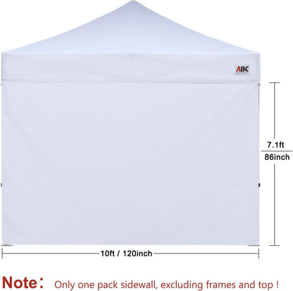Instant Canopy Sunwall 10X10 FT No Frame or Top, White2