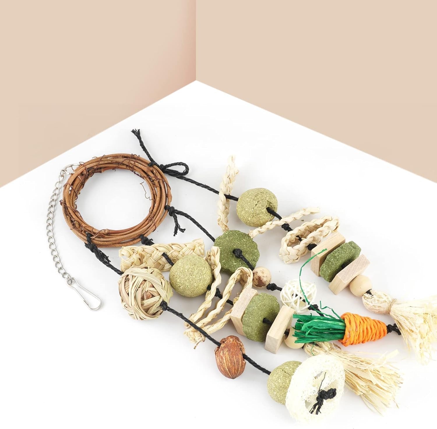 bissap-bunny-chew-toy-rabbits-cage-hanging-chew-toys-and-treats-grapevine-wreaths-rattan-ring-with-snacks-for-guinea-pigs-chinchillas-hamsters-rats-and-other-small-pets-teeth-grinding