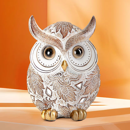 Owl Statue and Figurine for Home Decor Accents Adorable Owl for Shelf Bookshelf Bedroom Living Room Office Table Desk Modern Decorations Animal Sculpture for Birds Lovers6