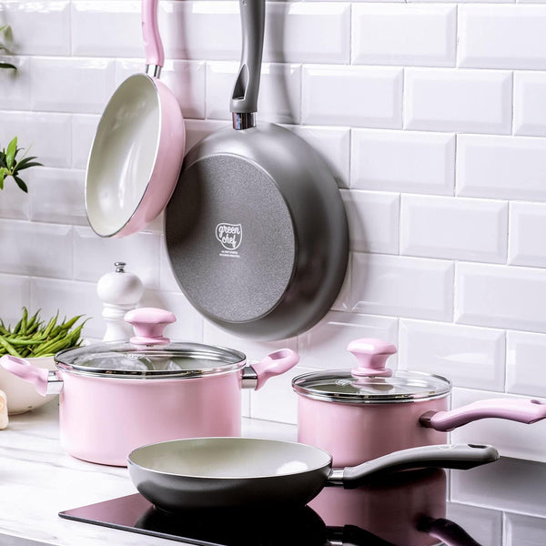 Green Chef Deep Wok Pan 11" IH Compatible Ceramic Finish Non-Stick Interior and Exterior Easy Clean Non-Toxic Material Earth Color Quartz Pink4