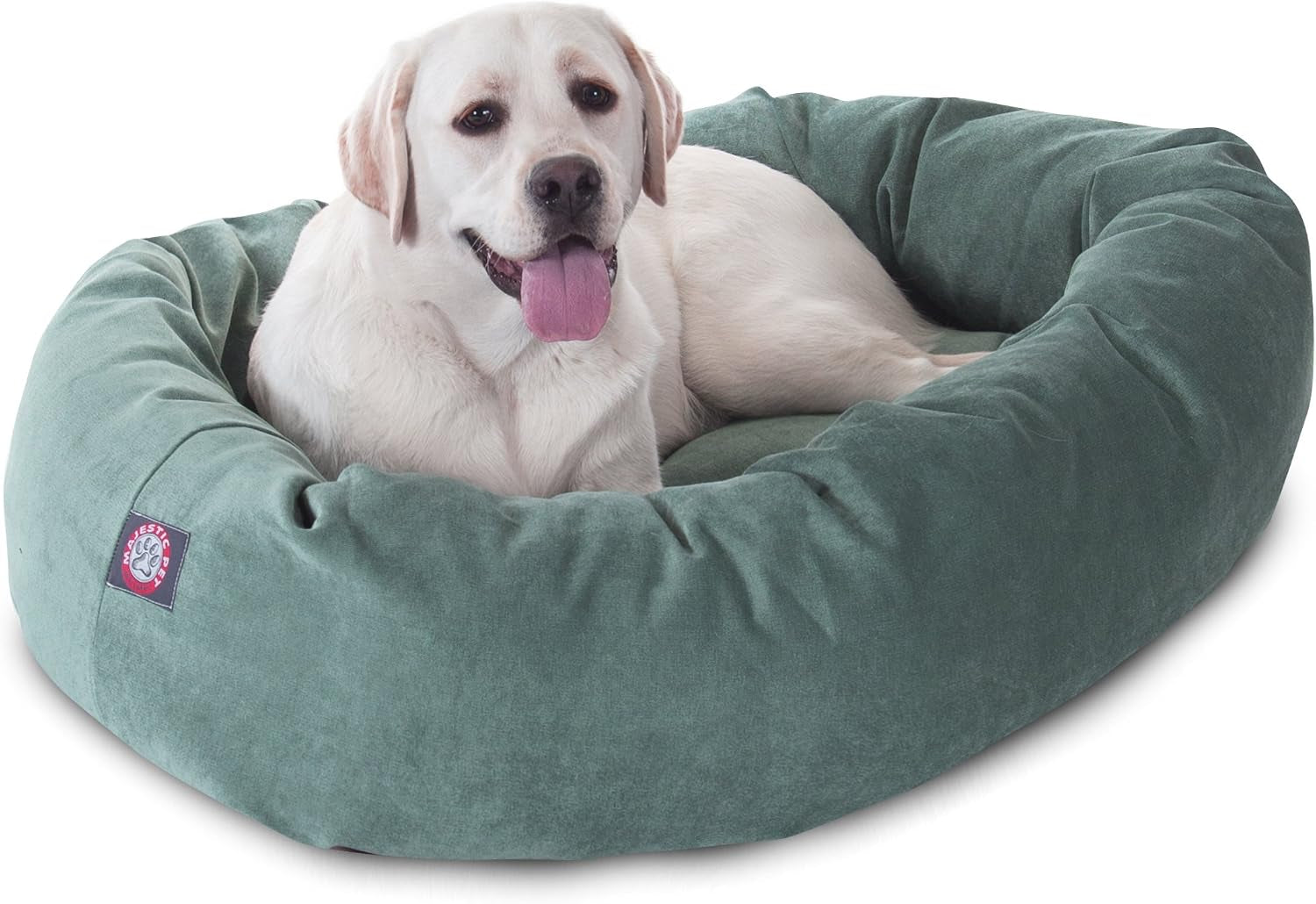 majestic-pet-40-inch-micro-velvet-calming-dog-bed-washable-cozy-soft-round-dog-bed-with-spine-for-head-support-fluffy-donut-dog-bed-40x29x9-inch-round-pet-bed-large-pearl