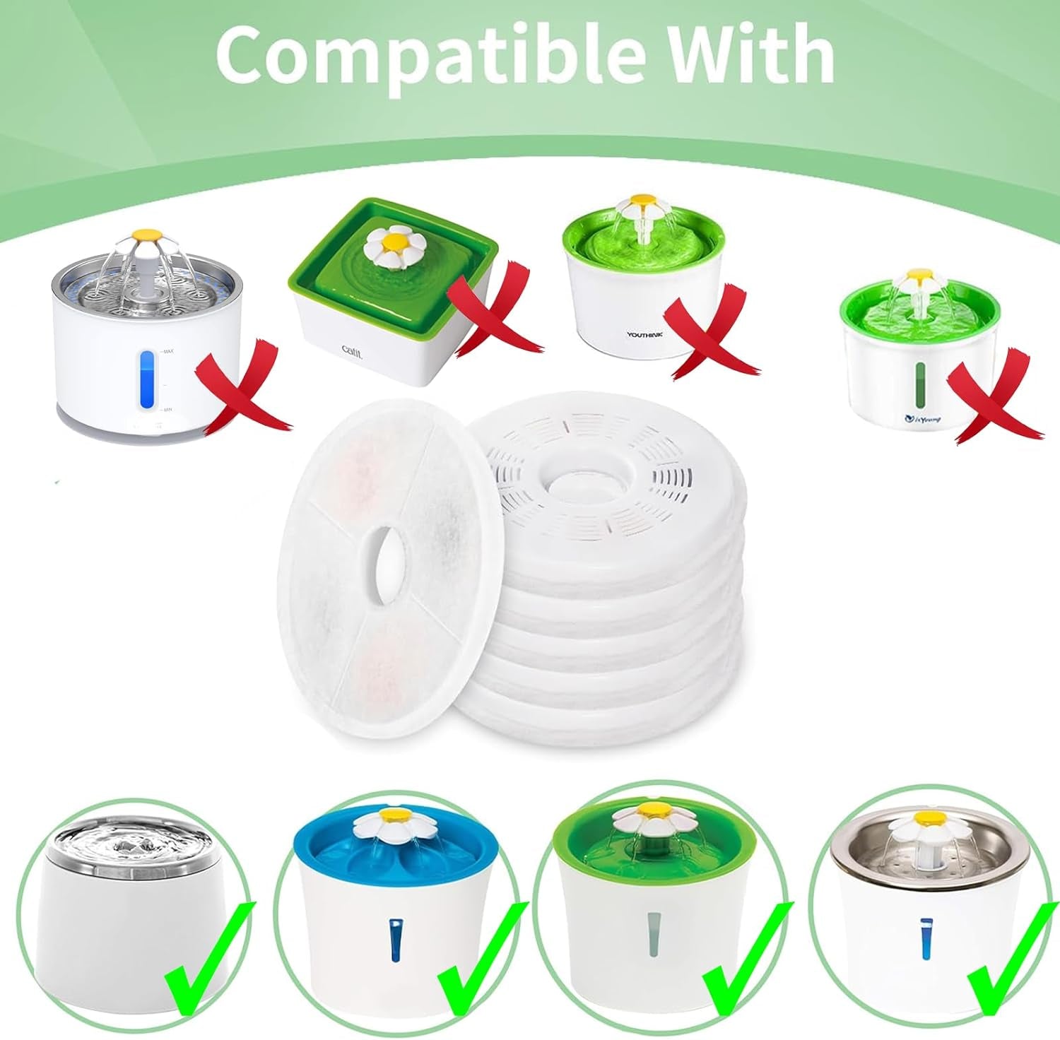 8-pack-cat-water-fountain-replacement-filters-fit-for-3l-flower-water-dispenser-automatic-pet-dog-cat-fountain-filter