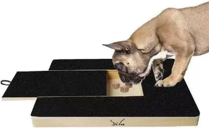 Dog Nail Scratch Board - with Treat Draw- Dog Scratch Pad for Nails – Durable Wooden Nail Filing Board with Treat Drawer1
