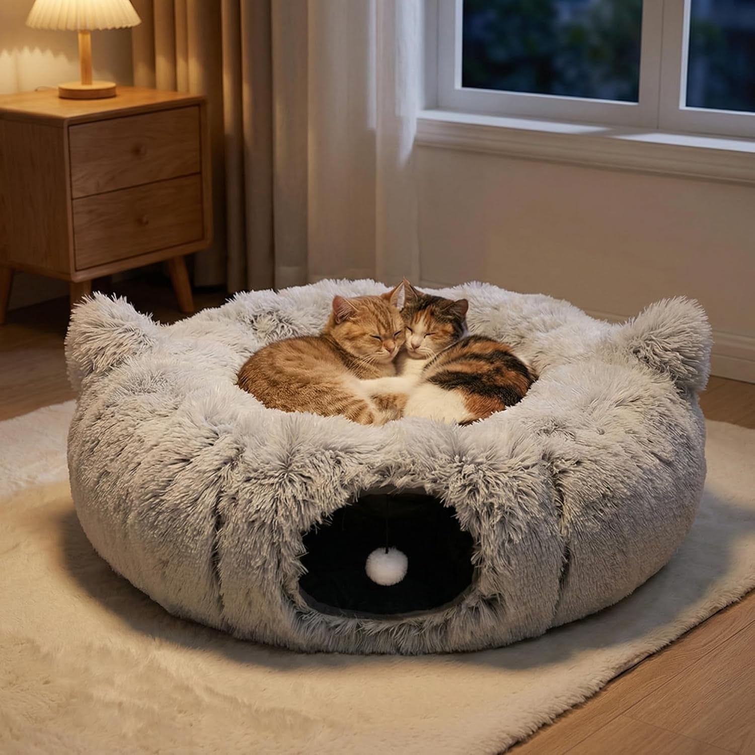 3-in-1-cat-tunnel-bed-cat-tunnels-cat-beds-for-indoor-cats-with-catnip-toys-cat-bed-cave-peekaboo-cat-hideaway-foldable-interactive-cat-kitty-kitten-toys