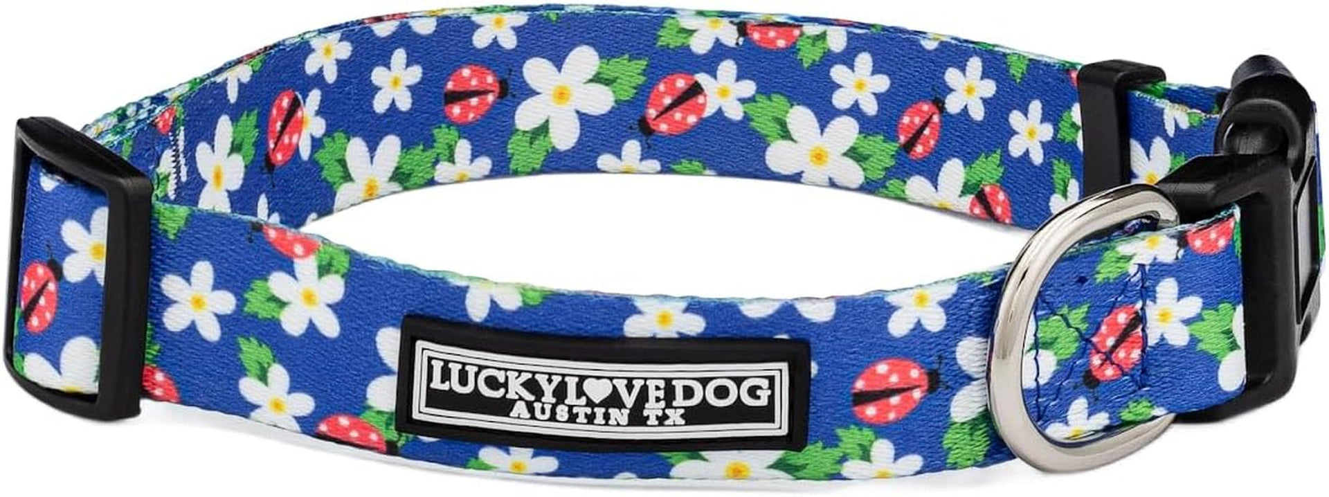 lucky-love-dog-easy-click-buckle-dog-collar-with-leash-set-combo-durable-comfortable-for-male-female-dogs-pet-collar-for-medium-dogs-secure-fit-blackbird-combo-medium
