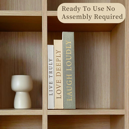 Aesthetic Decorative Books, Set of 3 Linen Faux Books for Decoration | Fake Book Boxes with Storage Space, No Assembly Required, Modern Decor for Shelves Coffee Table Living Room5