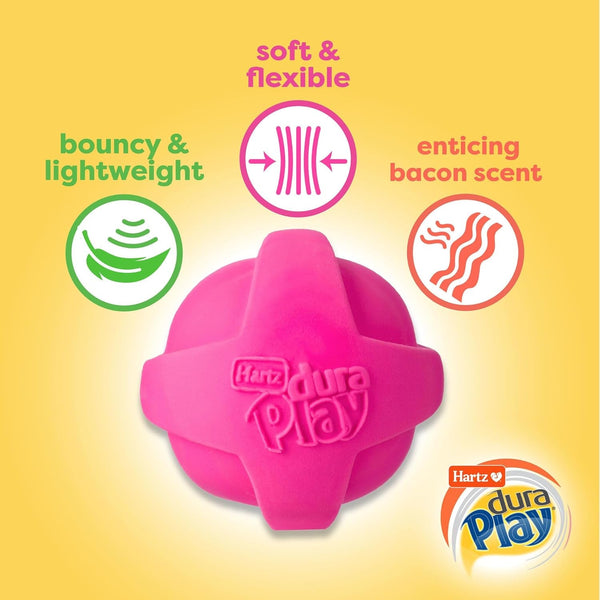 Hartz Duraplay Bacon Scented Dog Toys, Small (Assorted Color)3