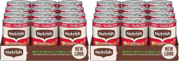 Nutrish Chicken Wet Dog Food Chunks in Gravy,13 Oz. Can (Rachael Ray) | No Poultry By-Product Meal, Artificial Preservatives or Flavors, No Added Corn or Wheat Ingredients, Made in the USA14