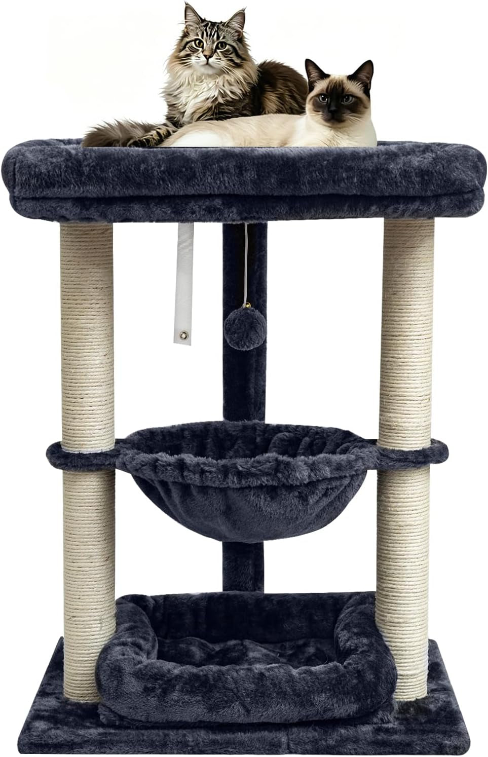 syandlvy-leopard-print-small-cat-tree-with-top-perch-hammock-bottom-bed-3-level-natural-sisal-scratching-post-tower-with-hanging-bell-ball-and-anti-tip-strap-stable-indoor-cat-furniture
