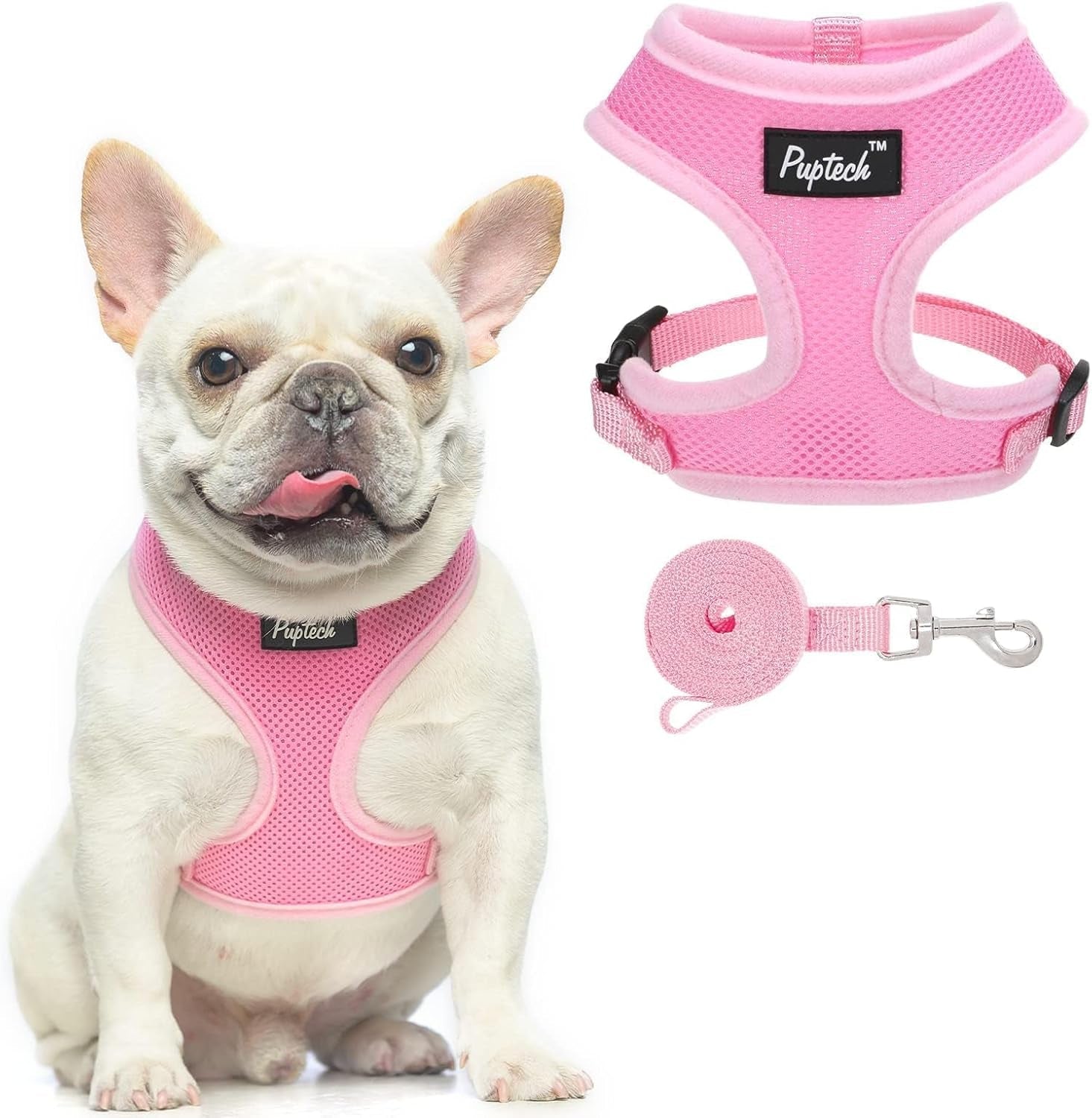 pupteck-soft-mesh-dog-harness-small-sized-and-leash-set-pet-puppy-cat-comfort-padded-vest-no-pull-harnesses-beige-s