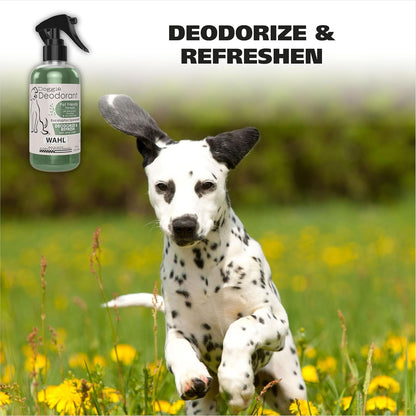 Wahl USA Pet Deodorant Spray for Dogs, Eucalyptus Spearmint, 8 Oz | Deodorize and Refresh Yours Dogs Coat and Skin between Baths for a Clean-Smelling Pet – Model 820011A2
