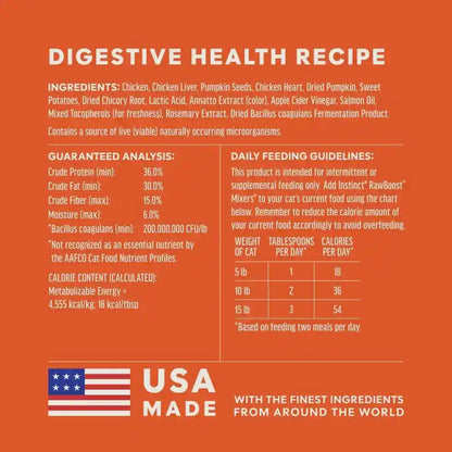 Instinct Freeze Dried Mixers, Cat Food Toppers, Digestive Health, 5.5 Oz | Freeze-Dried Raw Meal Topper or Treat, Functional Whole Foods, Fiber, and Probiotics for Gut Support8