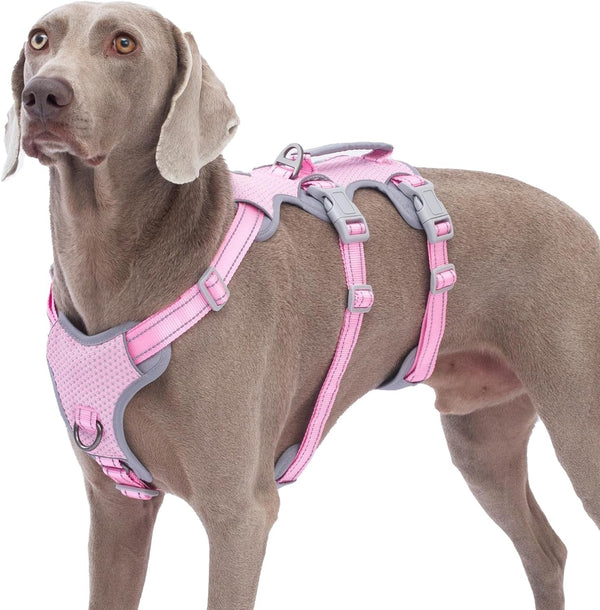 Huntboo Escape Proof Harness, No Slip Dog Harness Escape Proof, Fully Reflective Harness with Handle, Breathable, Durable, Adjustable Vest for Medium Dogs Walking and Training Gear (Black, M)20