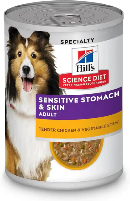 Hill'S Science Diet Sensitive Stomach & Skin Wet Dog Food | #1 Veterinarian Recommended, Adult Formula, Turkey & Rice, 12.5 Oz. Cans, 12-Pack18