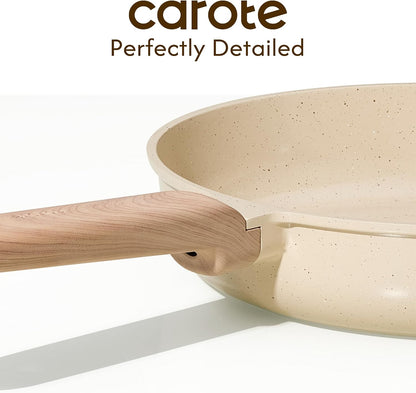10 Inch Ceramic Nonstick Frying Pan with Glass Lid | Kitchen Non-Toxic PTFE & PFOA Free Skillet, Compatible with Induction, Gas Cooktops, Easy to Clean7