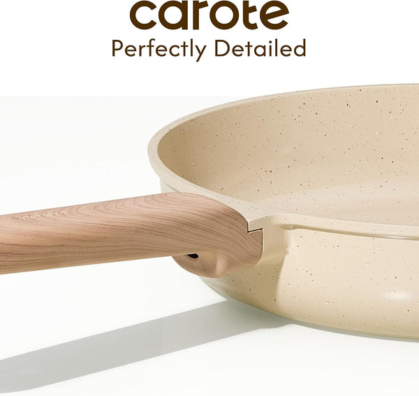 10 Inch Ceramic Nonstick Frying Pan with Glass Lid | Kitchen Non-Toxic PTFE & PFOA Free Skillet, Compatible with Induction, Gas Cooktops, Easy to Clean7