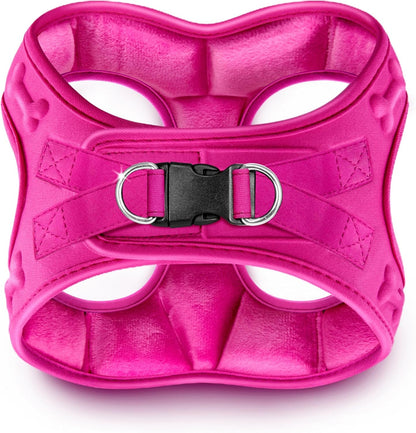 Comfort Fit Step-In Dog & Puppy Harness - Comfortable All Weather Dog Vest Harness: Adjustable, Soft Padded, Easy to Put-On for Small, Medium-Sized Dogs (Plush Both Side Velvet)1