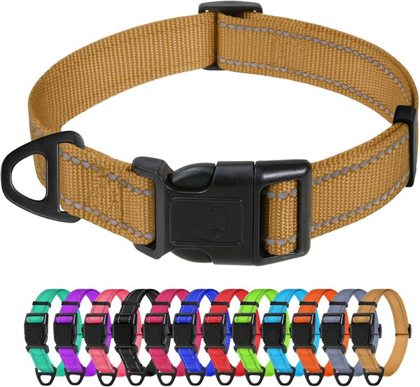 Tagme Small Dog Collar, Reflective Puppy Collar, Sky Blue, 3/8" Width | Lightweight, Nylon Collar for Puppies, Chihuahua, Yorkie & Teacup Dogs 5-15 Lbs, Reflective for Evening Walks, 12 Colors13