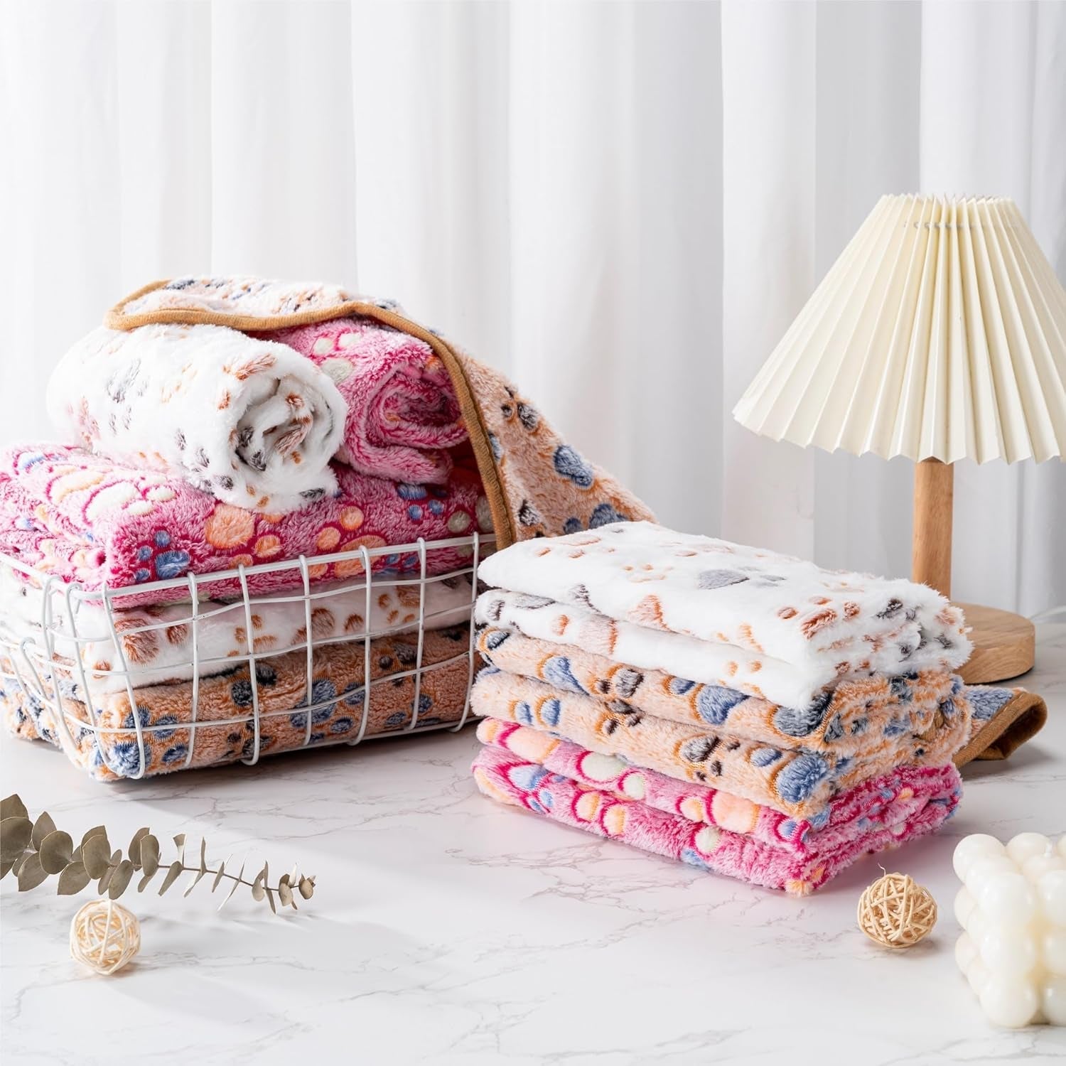 1-pack-3-blankets-super-soft-fluffy-premium-fleece-pet-blanket-flannel-paw-printed-throw-for-dog-puppy-cat-small-23x16-brown-pink-white