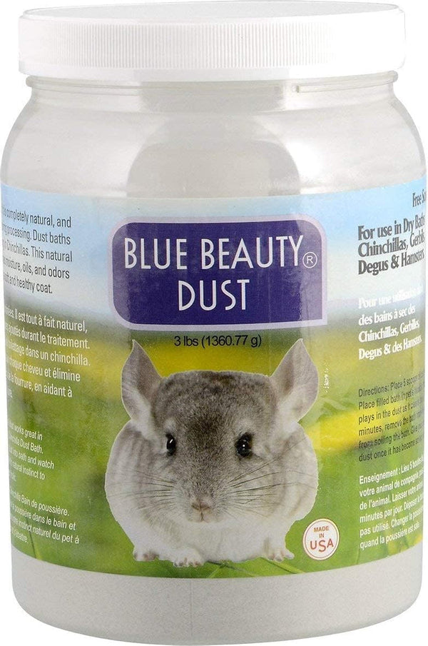 Lixit Blue Beauty® Chinchilla Dust Powder - Dry Bath Grooming Dust for Hamsters, Gerbil, Degus, and Small Animals - Made in the USA (3 Pound)2