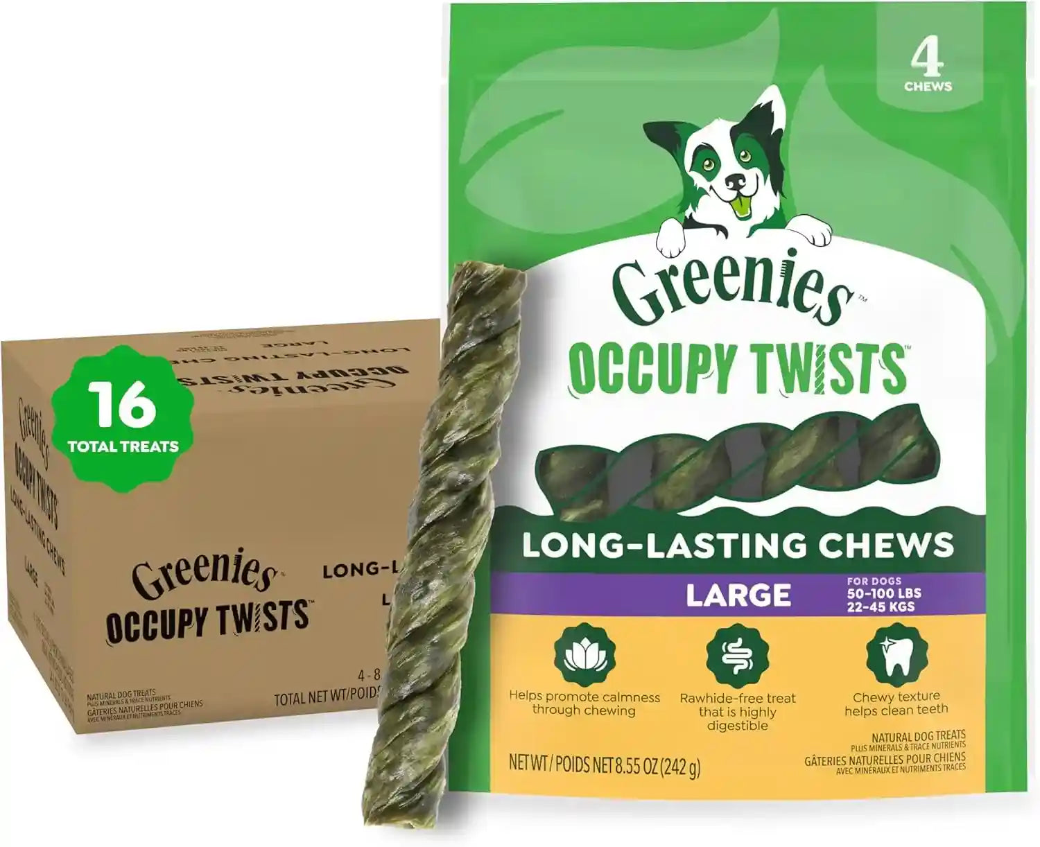 greenies-occupy-twists-large-breed-dog-treats-chicken-flavor-4-count-for-dogs-50-100-lbs-rawhide-free-promotes-calmness-helps-clean-teeth-highly-digestible-8-55-oz-pack