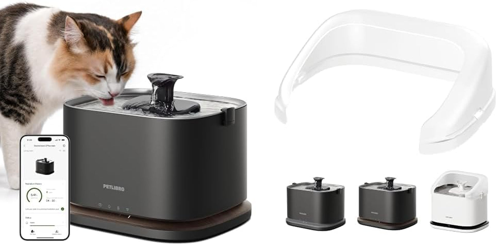 petlibro-cat-water-fountain-stainless-steel-tray-cordless-cat-fountain-battery-operated-3l-101oz-pet-water-fountain-app-monitoring-quiet-cat-fountains-for-drinking-easy-clean-5g-wifi-cat-dispenser