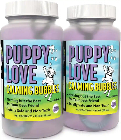 Puppy Love Bubbles, Peanut Butter & Bacon Scented Bubbles 4Oz. Bottle-2 Pack Combo (1 Peanut Butter/1 Bacon) for Dogs19
