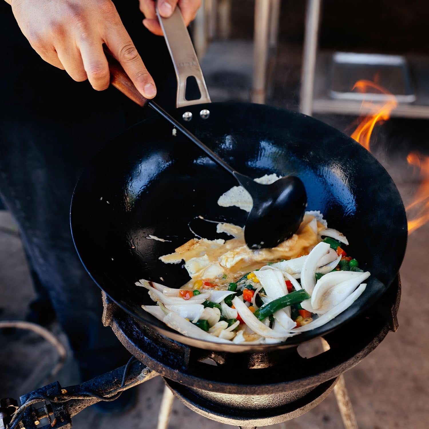 carbon-steel-wok-pre-seasoned-nonstick-21-5-flat-bottom-black-pre-seasoned-carbon-steel-flat-bottom-for-even-heat-rust-resistant-high-rounded-walls-stovetop-and-open-flame