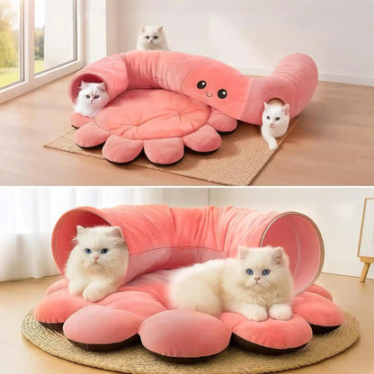 Cat Tunnel Bed with 20 Cat Toys, Collapsible Play Tunnel for Indoor Cats, Kitten Toys for Indoor Kittens, Octopus Shaped8