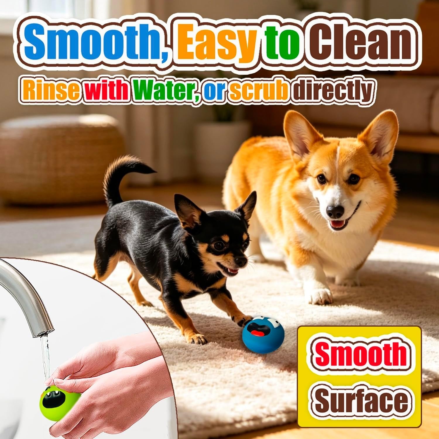 holysteed-latex-squeaky-dog-toys-for-small-dogs-mini-breed-2-2-flat-ball-2-2x2-2x1-3-soft-squeak-ball-flat-4-pack-smile-face-fetch-puppy-toys-with-squeaker-floating-pet-toy-for-indoor-outdoor