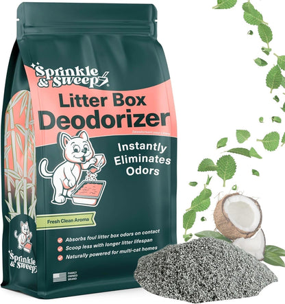 Sprinkle & Sweep: Litter Box Deodorizer - 8Oz Bag - Cat & Kitten Home Odor Neutralizer, Ultra-Absorbent Formula, Non-Toxic & Safe, Pet Smell Control9