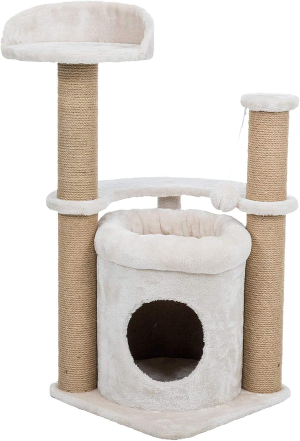 Trixie Fonda Cat Scratching Post 39 Inch - Cat Scratcher with Soft Fabric Covering Base and Durable Sisal Rope - for Large Cats with Condo Base and Platform - in Gray10