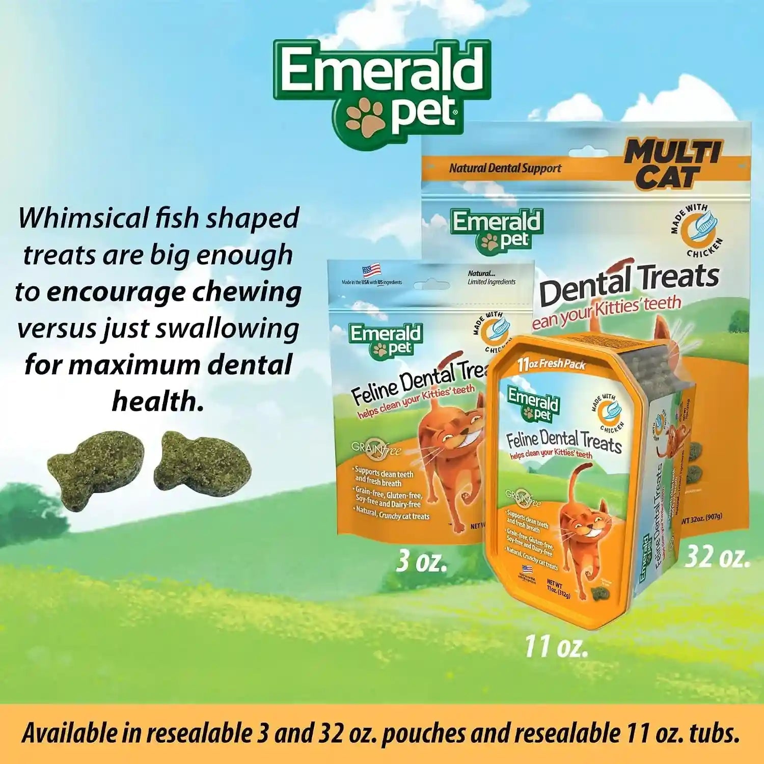 emerald-pet-grain-free-cat-dental-treats-with-chicken-crunchy-natural-dental-treats-for-cats-to-clean-teeth-freshen-breath-and-reduce-plaque-tartar-11-oz-tub