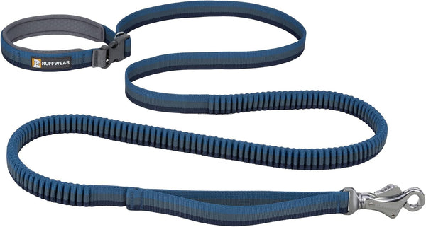 Ruffwear, Roamer Bungee Dog Leash for Running, Biking or Hiking, Can Be Used Hand-Held or Hands-Free, River Rock Green, 5.5'-7'10