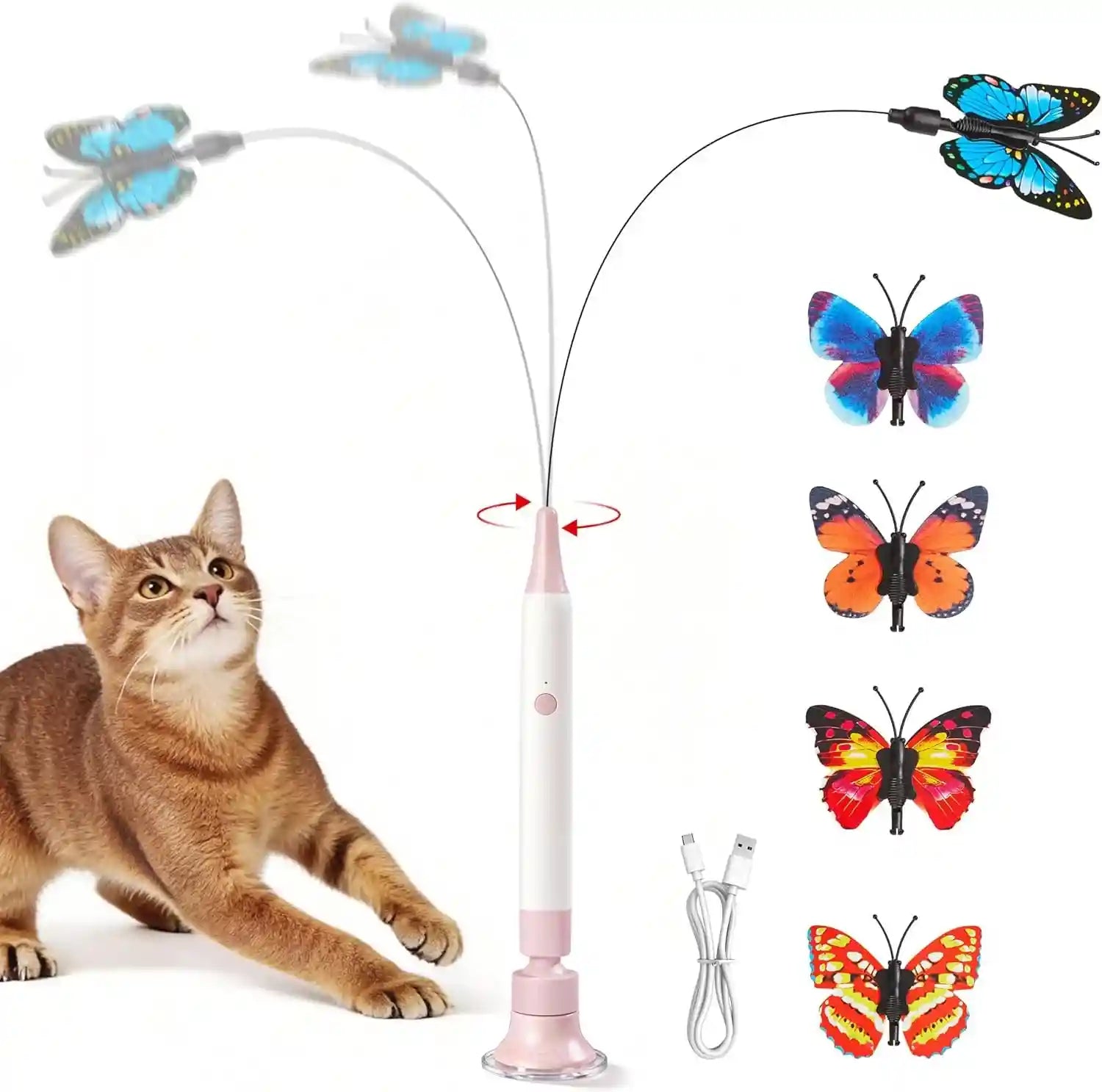 potaroma-interactive-spinning-butterfly-cat-toy-wand-rechargebale-automatic-self-play-handheld-mode-electric-touch-activated-cat-teaser-with-suction-cup-for-indoor-kittens