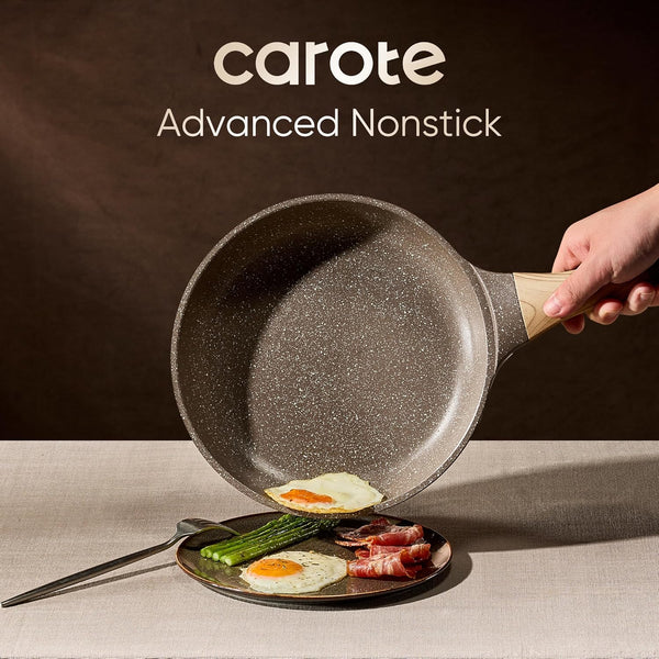 26Pcs Pots and Pans Set, Nonstick Cookware Sets | Induction Kitchen Cooking Set, Special Texture Design, Ultra Durable, Easy Food Release, Even Heating, with Frying Pans Set4