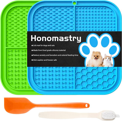 Honomastry Lick Mat for Dogs, Premium Lick Pad with Suction Cups for Dog Anxiety Relief, Slow Feeder Dog Bowls, Bathing, Grooming and Training.1