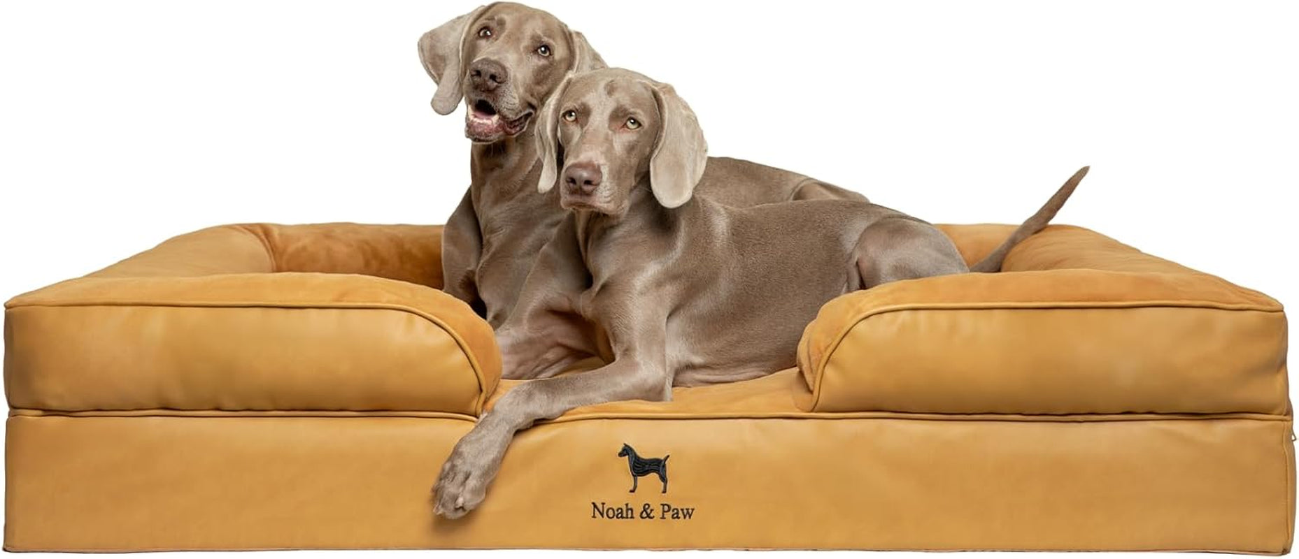 noah-paw-large-dog-bed-35x25x11-inch-orthopedic-dog-beds-eggshell-memory-foam-infused-with-cooling-gel-inner-cover-water-resistant-machine-washable-faux-leather