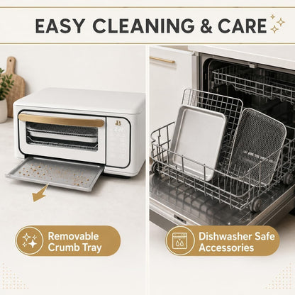 Air Fryer Toaster Oven Combo, Convection Countertop Oven | 15L Infrared Dehydrator, 9-Slice Pizza Baker & Slow Cooker6