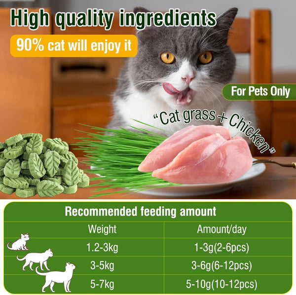 100G/3.52Oz Cat Grass Treats, Cat Grass Teething Stick for Hairball Remove and Teeth Cleaning, Edible Cats-Grass Stick Snack2