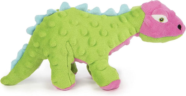 Godog Dinos Frills Squeaky Plush Dog Toy with Chew Guard Technology, Durable Fabric & Squeaker for Active Play, Gray, Large16