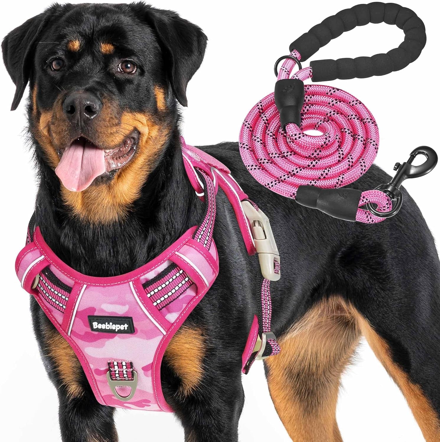 beebiepet-heavy-duty-tactical-dog-harness-for-small-dogs-no-pull-adjustable-pet-harness-reflective-service-training-easy-control-pet-vest-military-k9-working-dog-harnesses-large-brown