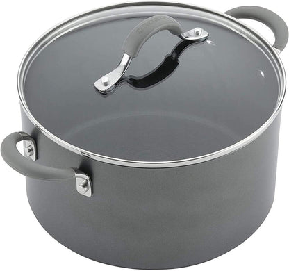84564 Elementum Hard Anodized Nonstick Cookware Set / Pots and Pans Set - 10 Piece, Gray3