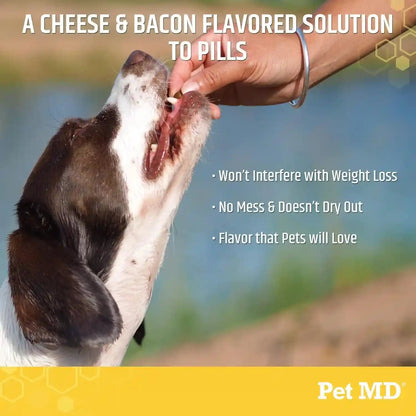 Pet MD Wrap a Pill Cheese & Bacon Flavor Pill Paste for Dogs - 4.2 Oz | Make a Pocket or Pouch to Hide Pills & Medication6