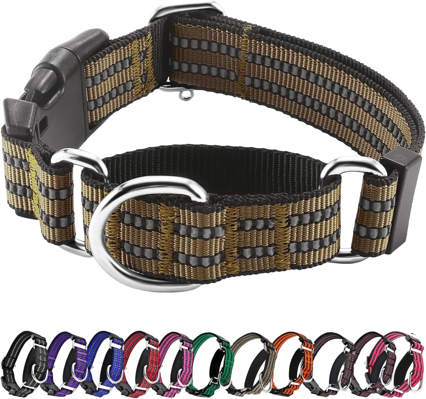 martingale-collars-for-dogs-reflective-escape-proof-training-dog-collars-with-quick-release-buckle-adjustable-no-slip-nylon-dog-collar-for-medium-pets