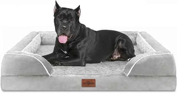 Comfort Expression Orthopedic Dog Bed for Extra Large Dogs with Bolster | Waterproof Dog Couch Bed with Washable Cover & Non-Slip Bottom, Supportive Egg Crate Foam XL Pet Bed, 42X30 Inch79