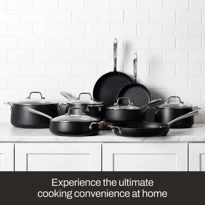 All-Clad HA1 Expert Hard Anodized Nonstick Cookware Set (10 Piece) Pots, Frying Pans, Dishwasher-Safe, Oven-Safe up to 500°F Compatible with All Stovetops (Gas, Electric & Induction) - Black7